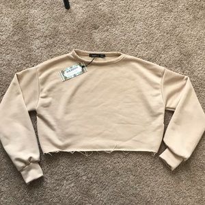 Boohoo mix&match soft cropped loop back sweatshirt